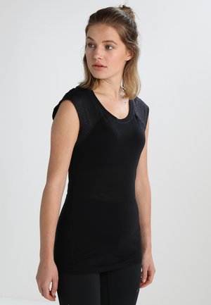 CREW NECK NATURAL - Basic T-shirt - black