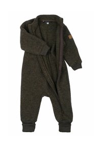 Zelený overal z vlnenej zmesi so zapínaním na zips, rebrovanými manžetami a golierom. Na ľavom rukáve má našitú nášivku s logom.