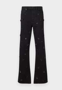 THE EMBELLISHED VERTICAL - Straight leg jeans - black