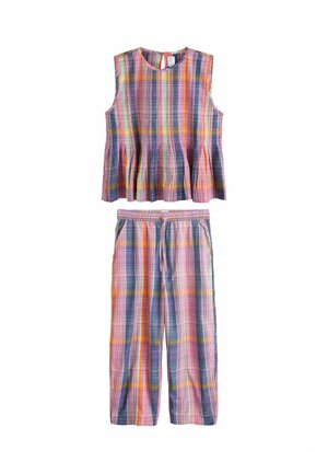REGULAR FIT - PEPLUM SET - Pyjama set - pink check
