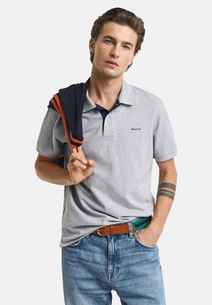 CONTRAST RUGGER - Polo - grey melange