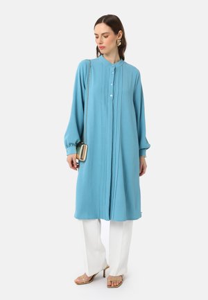Overhemdblouse - turquoise