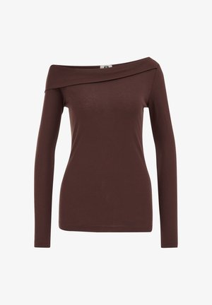 WE Fashion, WE FASHION - Maglietta a manica lunga - dark brown