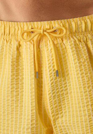 Next, REGULAR FIT - PRINTED SEERSUCKER STRIPE 5{DQ} SWIM SHORTS  . - Badeshorts - yellow