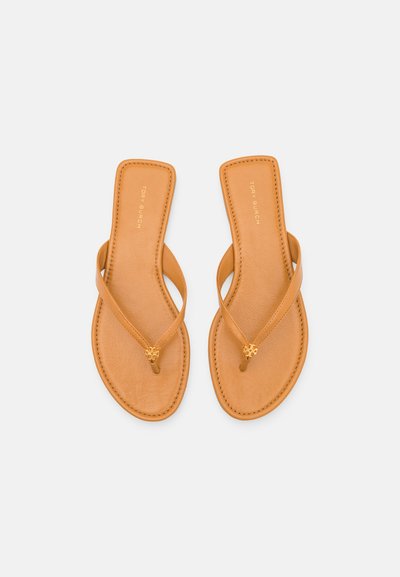 Tory Burch SIMPLE LOGO THONG  - Sandalias planas - caramel corn