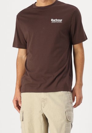 Print T-shirt - dark brown