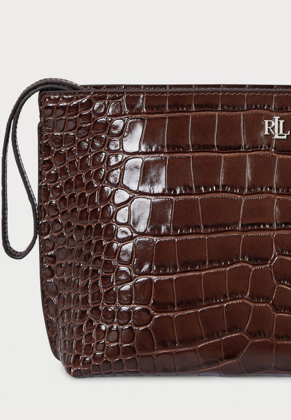 TOP ZIP POUCH LARGE - Wash bag - dark hickory2