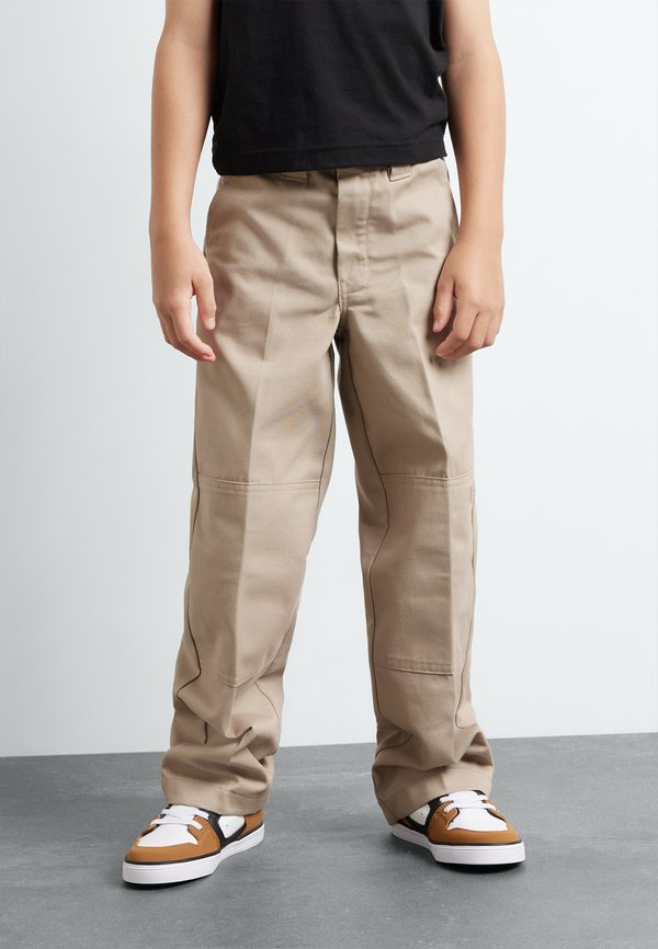 KIDS DOUBLE KNEE WORK PANT UNISEX - Trousers - desert sand