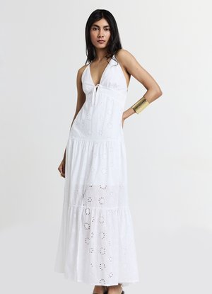 Calliope SANGALLO BALZE - Vestito lungo - bianco ottico