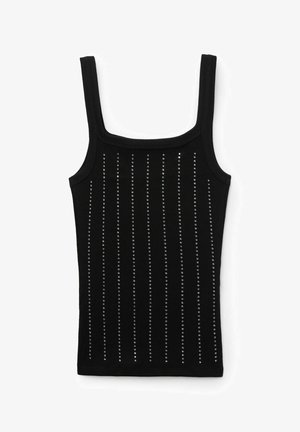 Tezenis, RIBBED WITH RHINESTONES - Top - black