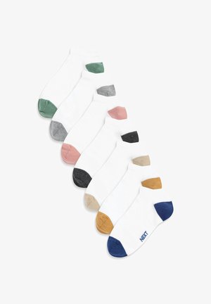 7 PACK RICH TRAINER - Čarape - white bright heel and toe