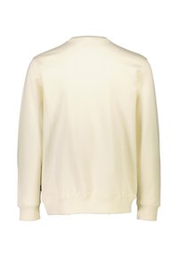 Felpa color crema con maniche lunghe, collo rotondo e polsini elastici. Realizzata in morbido tessuto con una superficie liscia; design minimalista.