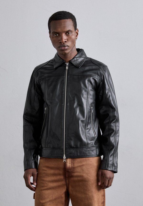 GIUBBOTTO - Leather jacket - nero
