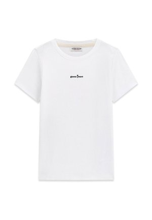 Guess Jeans, T-SHIRT MIT GESTICKTEM LOGO - Camiseta básica - weiß
