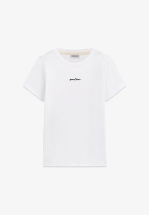 Guess Jeans, T-SHIRT MIT GESTICKTEM LOGO - Camiseta básica - weiß