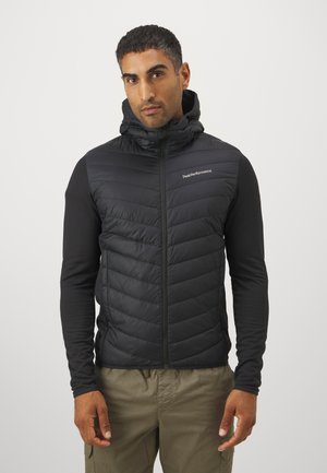 FROST DOWN HYBRID HOOD - Untuvatakki - black