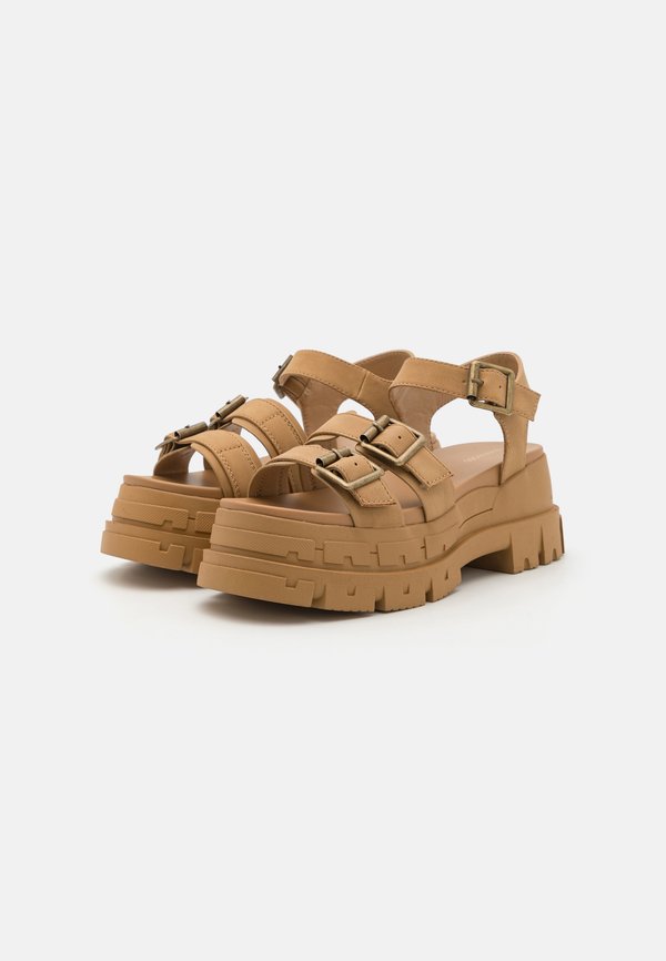 Platform sandals - beige all over2