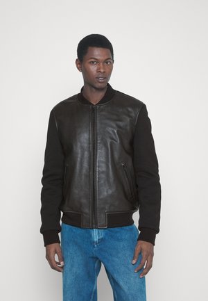 BLOUSON CUIR - Bombertakki - black