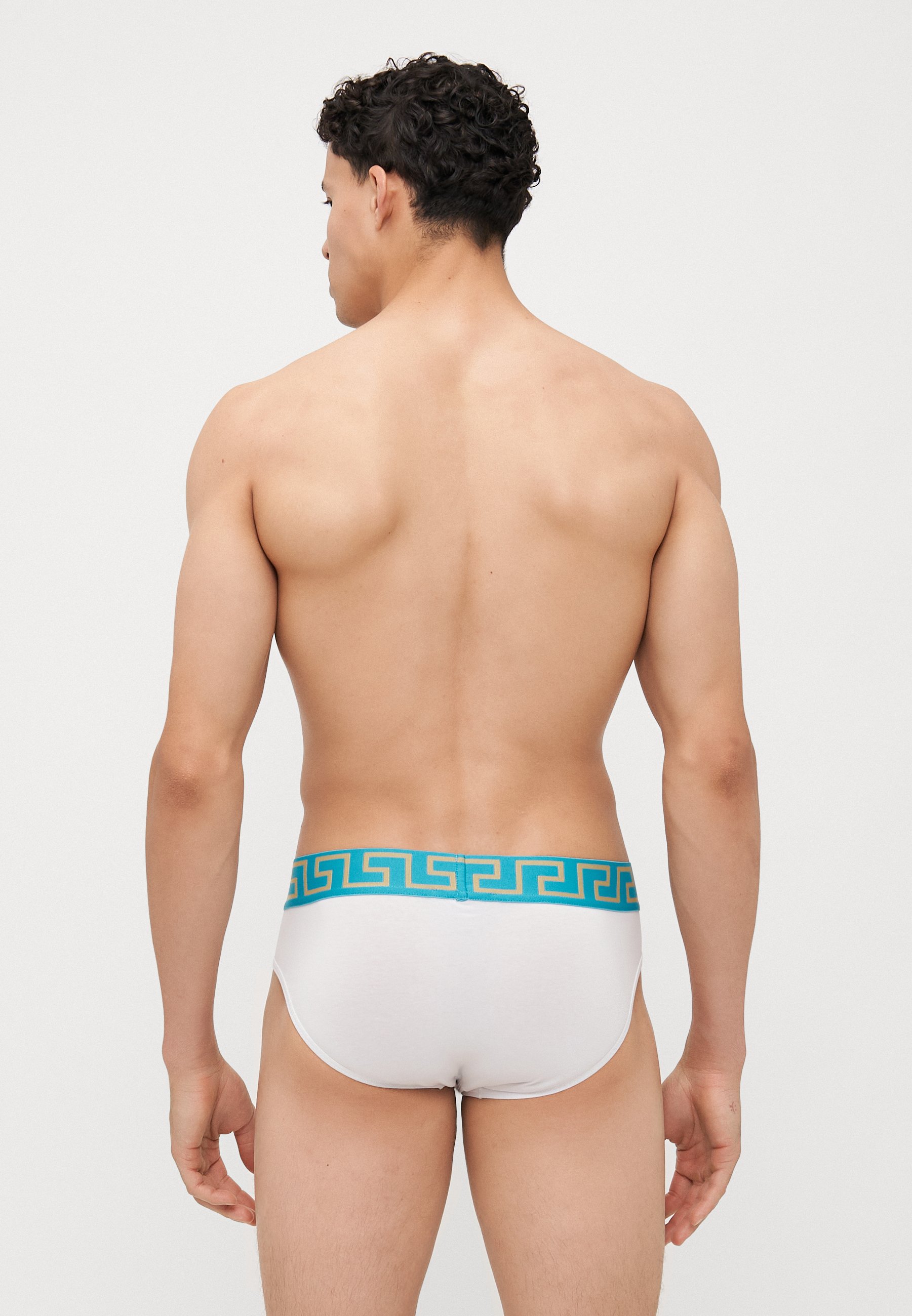 Versace UNDERPANTS LOW RISE - Briefs - bianco/dark sea green/white