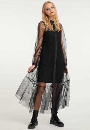 Shirt dress - schwarz