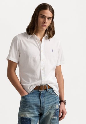 CUSTOM FIT SEERSUCKER SHIRT - Button down-skjorte - white