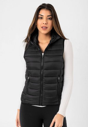 REGULAR FIT VEST - Waistcoat - black