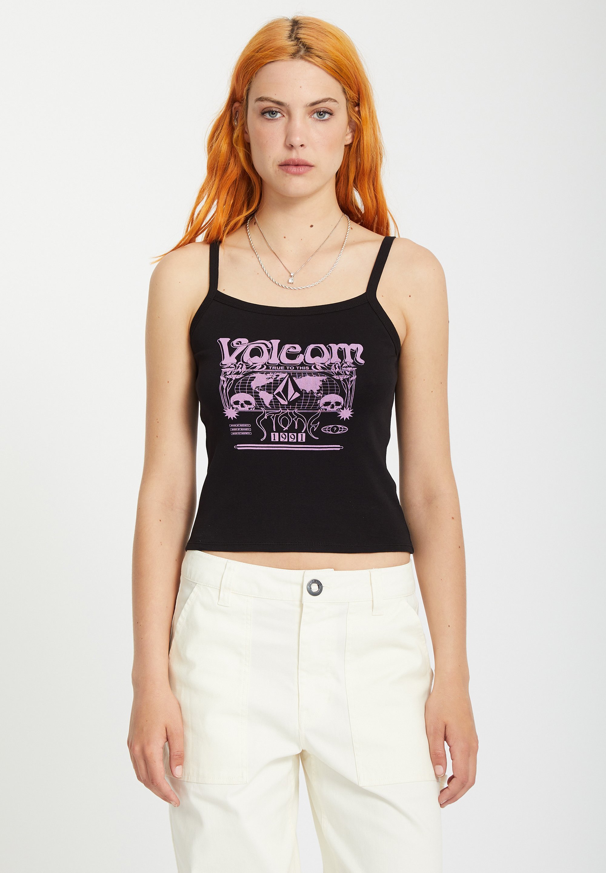 Débardeur Homme Volcom - Taille S, Noir à Motif Floral, Brodé - ÉTÉ - Neuf Avec Défaut