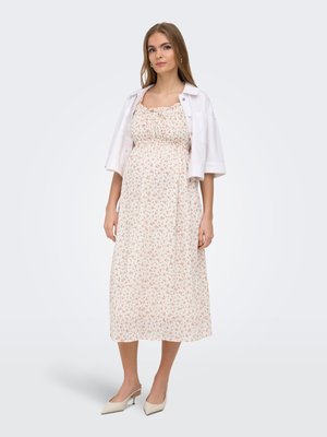 ONLY MATERNITY KLEID OLMMARY MIDIKLEID - Päevakleit - cloud dancer
