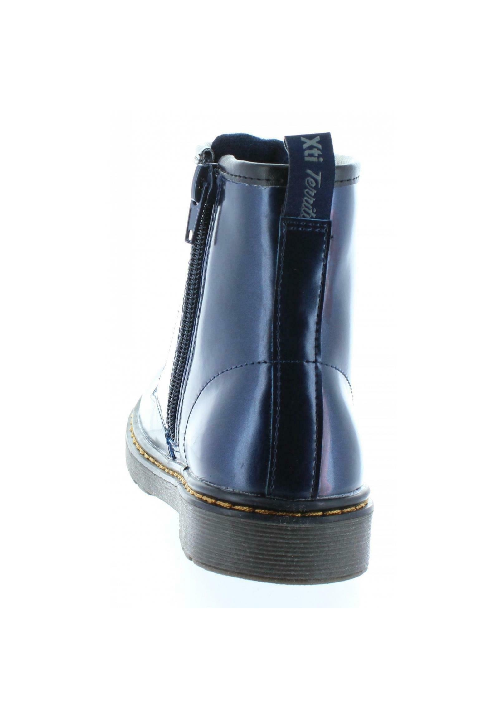 XTI Botines con cordones - metalizado navy/azul marino - Zalando.es