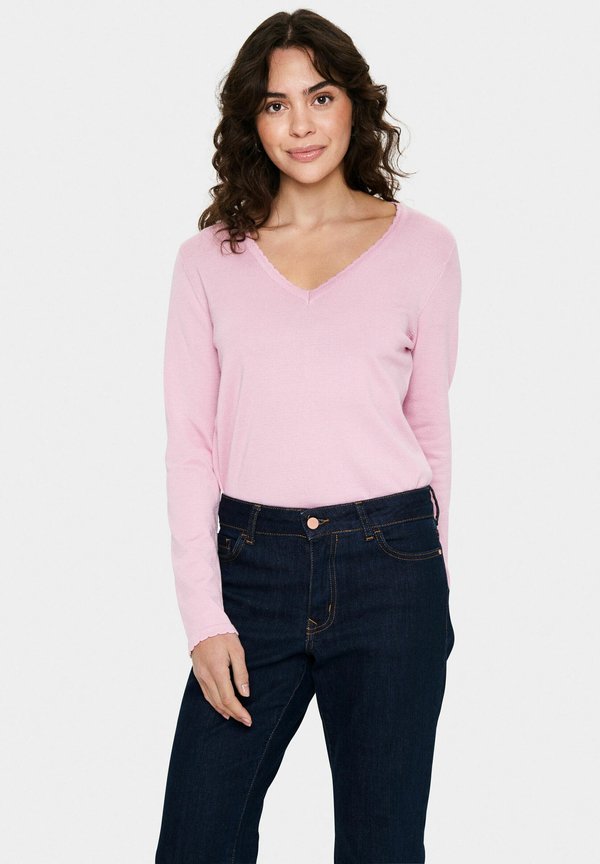 MILA LS V-NECK - Strickpullover