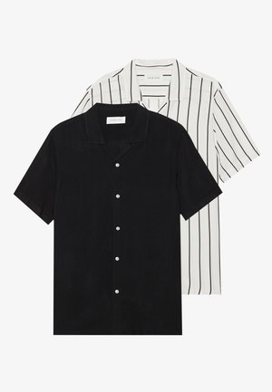 Pier One VISCOSE 2 PACK - Hemd - black/white