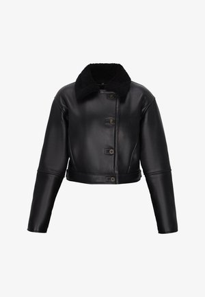 DreiMaster, DREIMASTER JACKET - Kožená bunda - black
