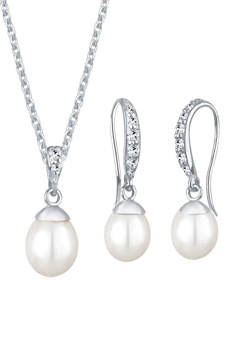 Parure De Bijoux Femme En Argent 925 - Collier & Boucles D'oreilles Clous - Neuf Avec étiquettes