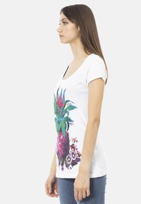 Just Cavalli T-shirt con stampa - white and fuchsia