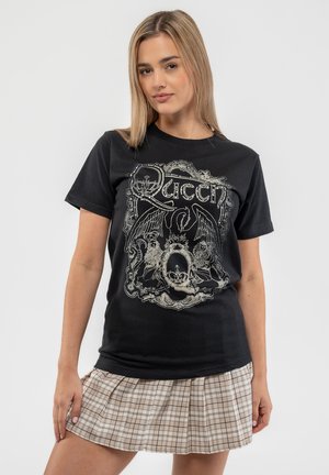 Paradiso Clothing QUEEN DIAMANTE CLASSIC CREST - Print T-shirt - black