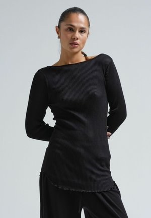 ELEGANTE - Top s dlhým rukávom - black