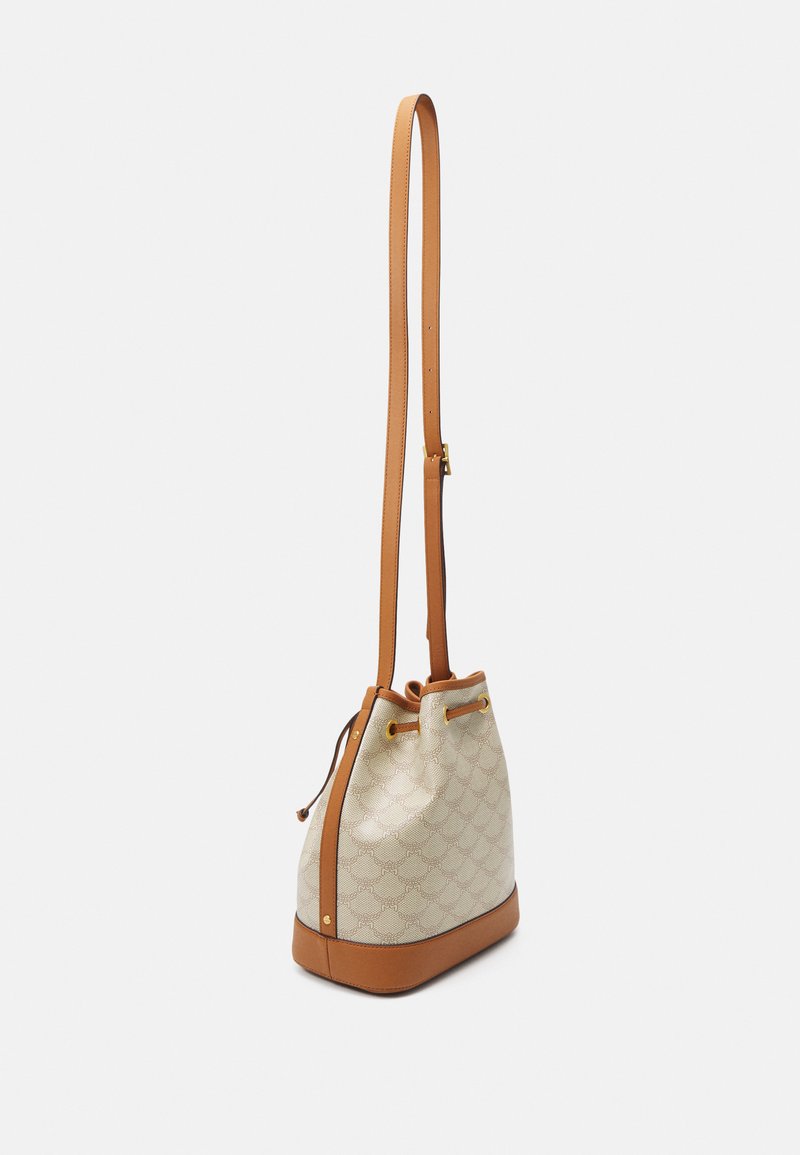 MCM Cream Drawstring Pouch MCM Canvas Exterior Bucket & Drawstring Bag Handbags & Bags  main image 3