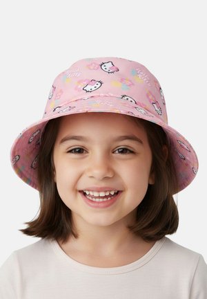 Hello Kitty, HELLO KITTY FISCHERHUT PINEAPPLE BUCKET HAT SONNENHUT ANGLERHUT - Hat - rosa