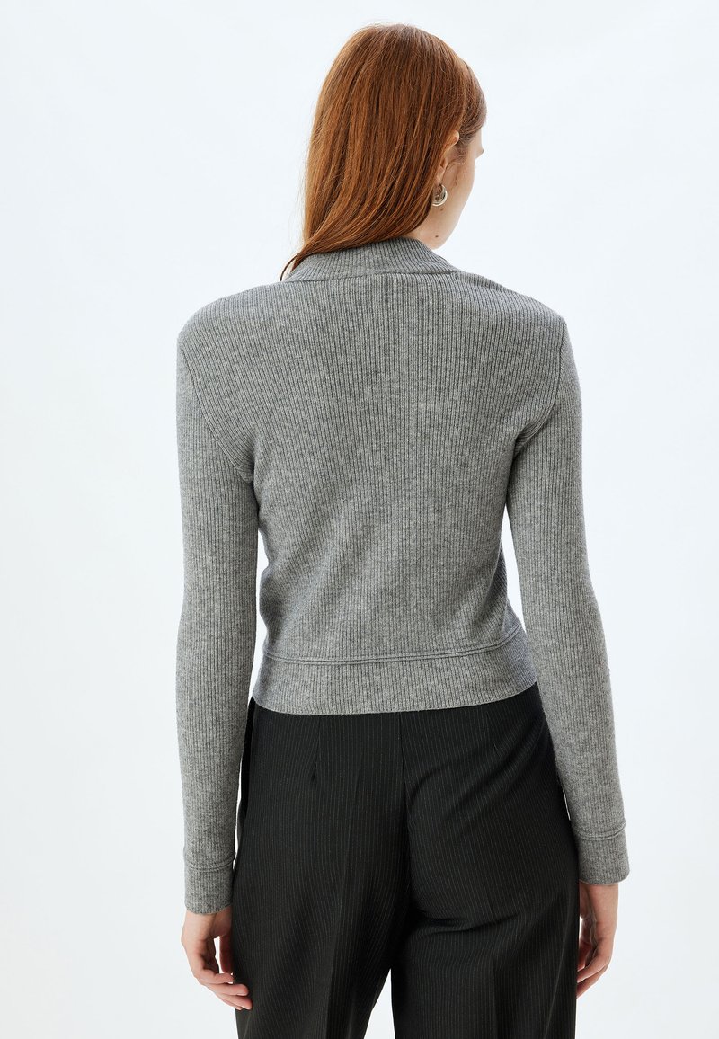 Koton ZIPPERED Strickjacke grey/grau Zalando