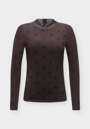 ONLY, ONLERICA MESH L/S TOP JRS NOOS - Maglietta a manica lunga - coffee bean