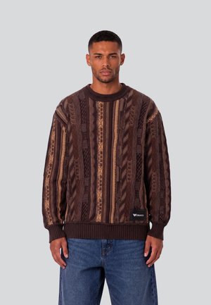 Colucci, KNIT PULLOVER - Maglione - aop brown