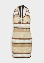ROMEE STRIJD MINI DRESS - Strickkleid - brown