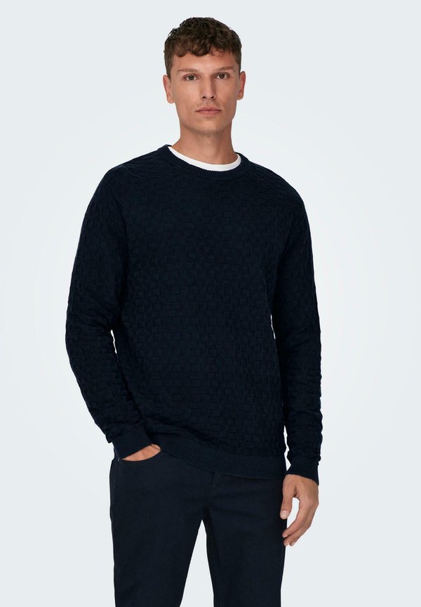 KALLE REG 12 STRUC CREW NOOS - Strickpullover