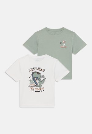 NMMVAGNO 2 PACK - T-shirt con stampa - slate gray/bright white