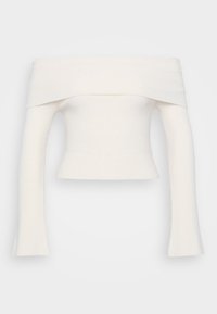 ONLJAYDEN CROP OFF SHOULDER - Pullover - whitecap gray melange