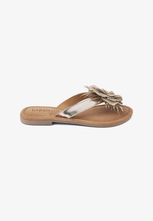 Lazamani, ZEHENSTEG - Teensandalen - gold