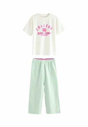 SET - Nattplagg set - green ecru white