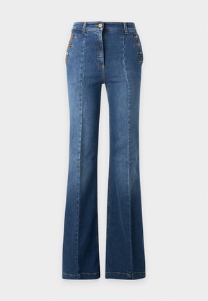 Elisabetta Franchi, WOMEN'S TROUSERS - Τζιν Bootcut - blu vintage