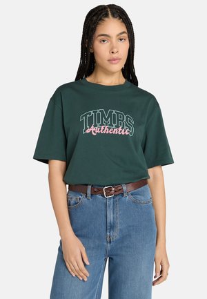 VARSITY GRAPHIC SHORT SLEEVE TEE - T-Shirt print - dark green