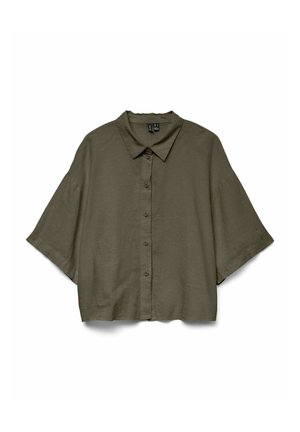 Vero Moda VMLIN - Button-down blouse - khaki